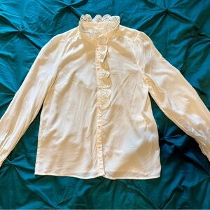 Sezane Chlo Shirt Ecru - Size 2